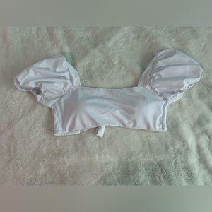 White bathing suit top